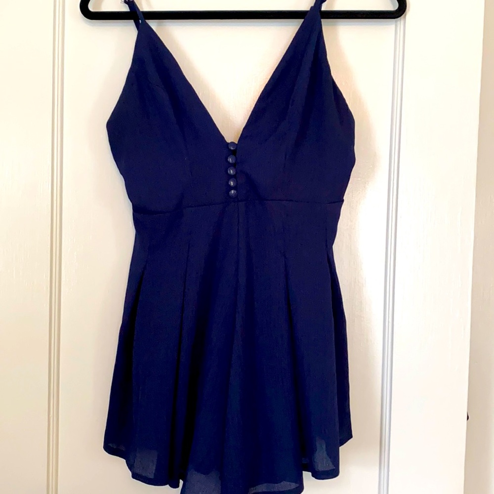Mini navy romper